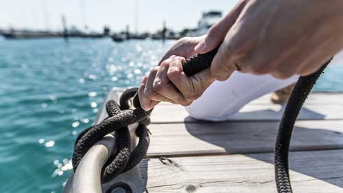 Boaters knot being tied