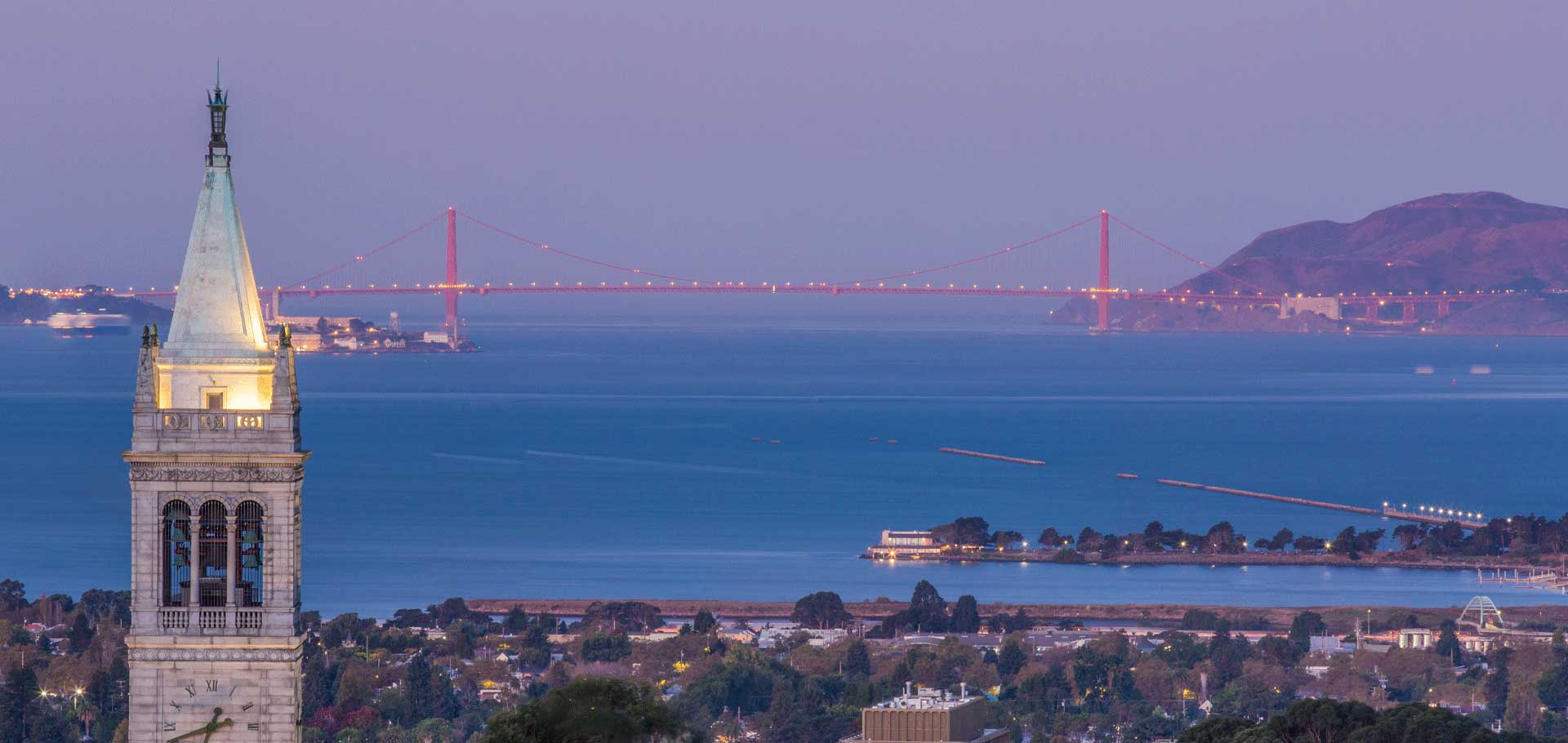 Distant view of Golden Gate Bridge